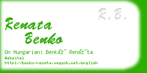 renata benko business card